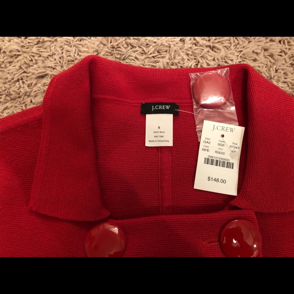 Jcrew red wool sweaters.